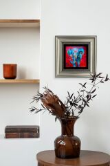 Fil Çerçeveli Taş Tablo 20 cm