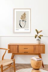 Vazo Ahşap Çerçeveli Tablo 30 x 42