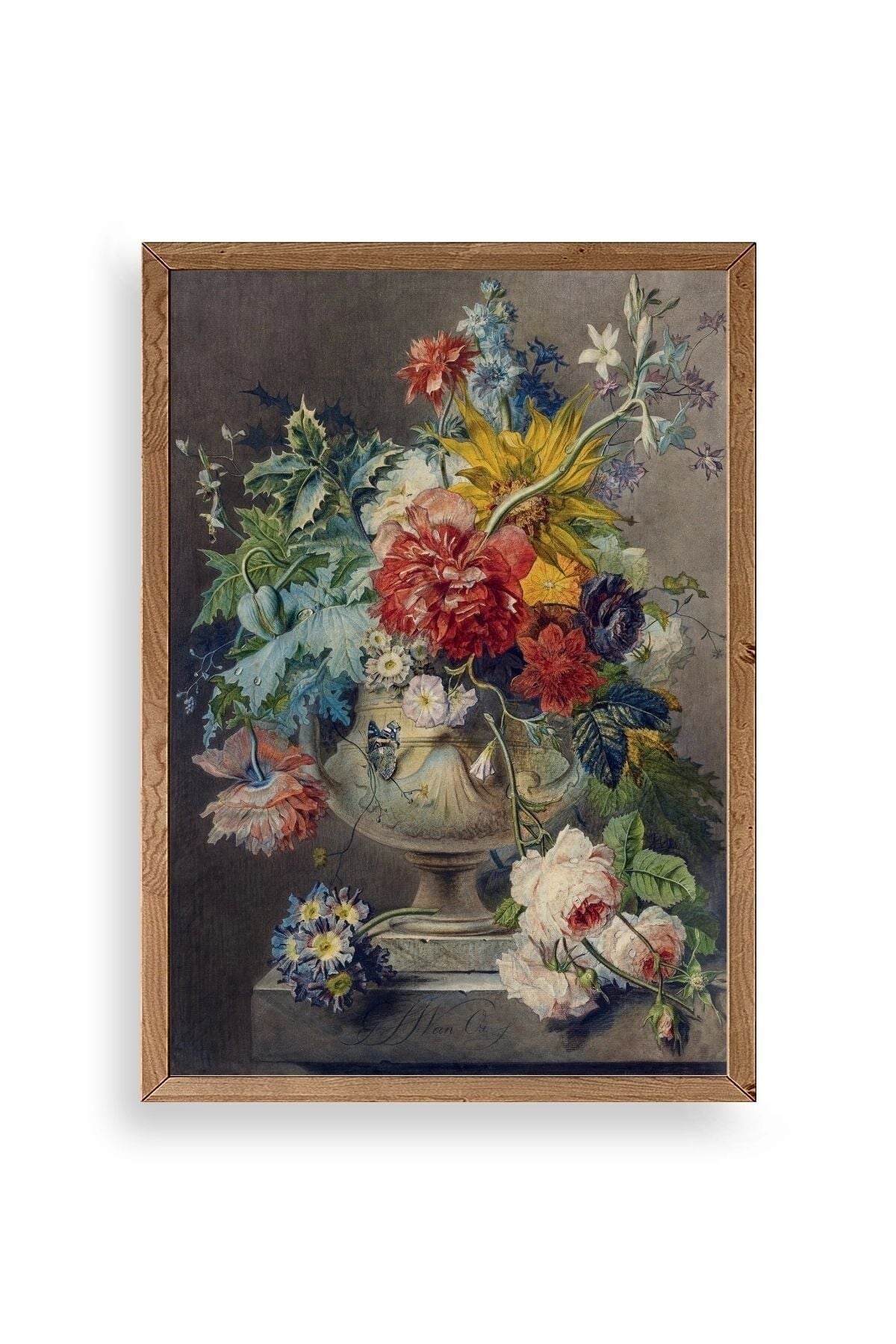 Georgius Jacobus Johannes Ahşap Çerçeveli Tablo 17 x 23