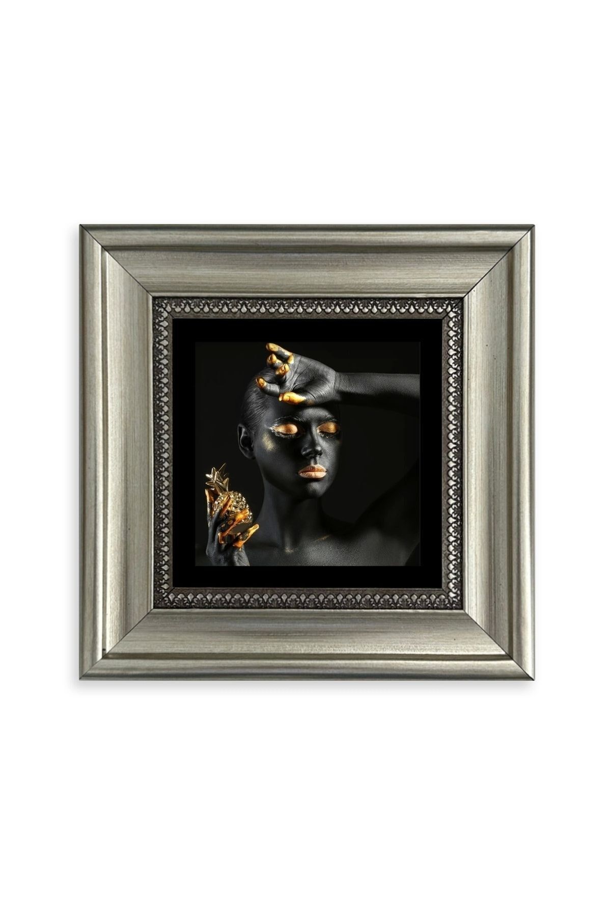 Kadın Çerçeveli Taş Tablo 20 cm