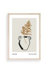 Vazo Ahşap Çerçeveli Tablo 17 x 23