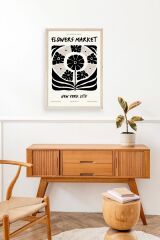 Soyut Ahşap Çerçeveli Tablo 30 x 42