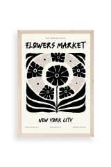 Soyut Ahşap Çerçeveli Tablo 30 x 42