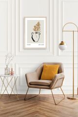 Vazo Ahşap Çerçeveli Tablo 50 x 70