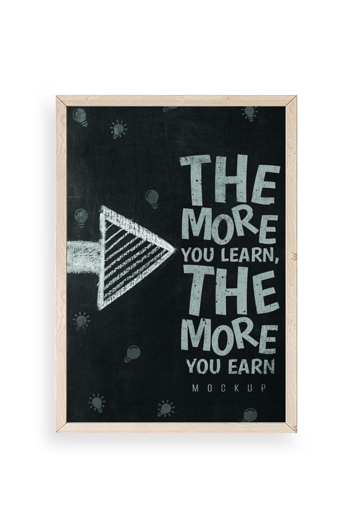 Motto Ahşap Çerçeveli Tablo 17 x 23