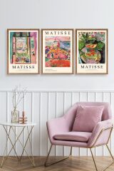 Matisse Üçlü Ahşap Çerçeveli Tablo 50 x 70