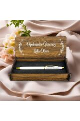 Öğretmenler Günü Kişiye Özel Kalem ve Ahşap Kutu