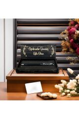 Öğretmenler Günü Kişiye Özel Kalem ve Ahşap Kutu