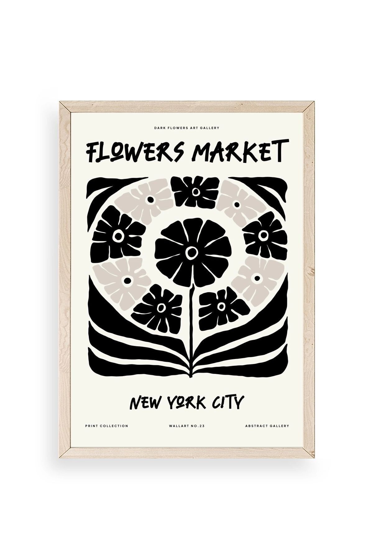 Soyut Ahşap Çerçeveli Tablo 50 x 70