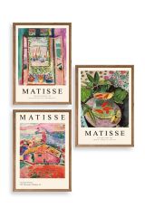 Matisse Üçlü Ahşap Çerçeveli Tablo 23 x 30