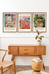 Matisse Üçlü Ahşap Çerçeveli Tablo 23 x 30