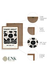 Soyut Ahşap Çerçeveli Tablo 50 x 70