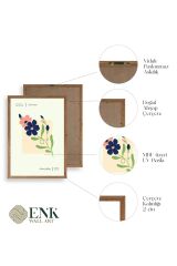 Flower Market Üçlü Ahşap Çerçeveli Tablo 50 x 70