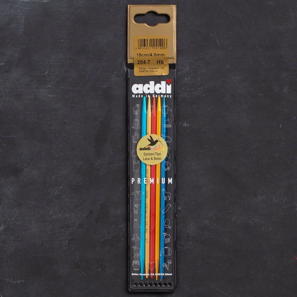 Addi Colibri 4mm 15cm Renkli Çorap Şişi - 204-7