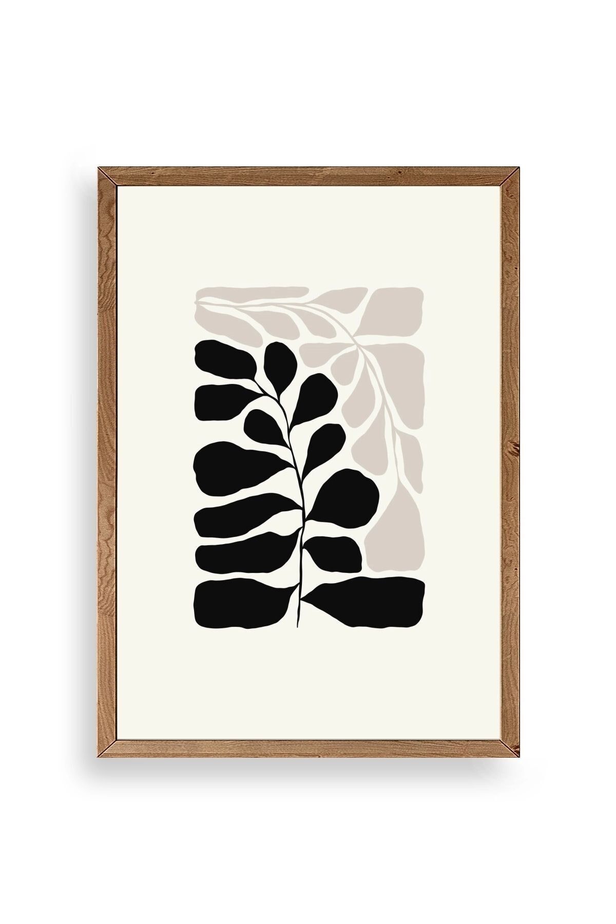 Yaprak Ahşap Çerçeveli Tablo 50 x 70