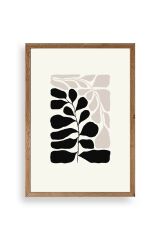 Yaprak Ahşap Çerçeveli Tablo 50 x 70