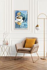 Kahve Ahşap Çerçeveli Tablo 23 x 30