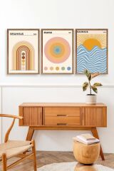 Bauhaus Üçlü Ahşap Çerçeveli Tablo 23 x 30