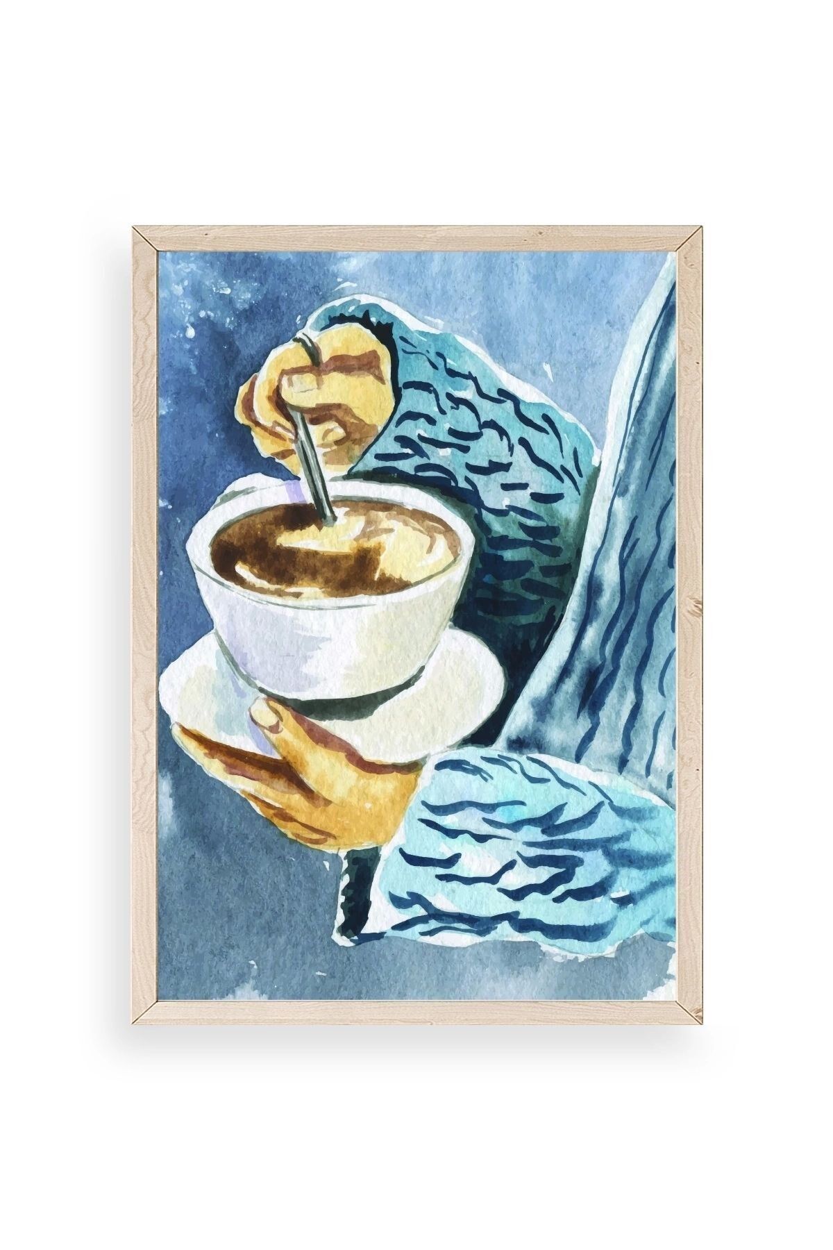 Kahve Ahşap Çerçeveli Tablo 30 x 42