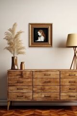 Kadın Çerçeveli Taş Tablo 20 cm