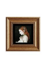 Kadın Çerçeveli Taş Tablo 20 cm