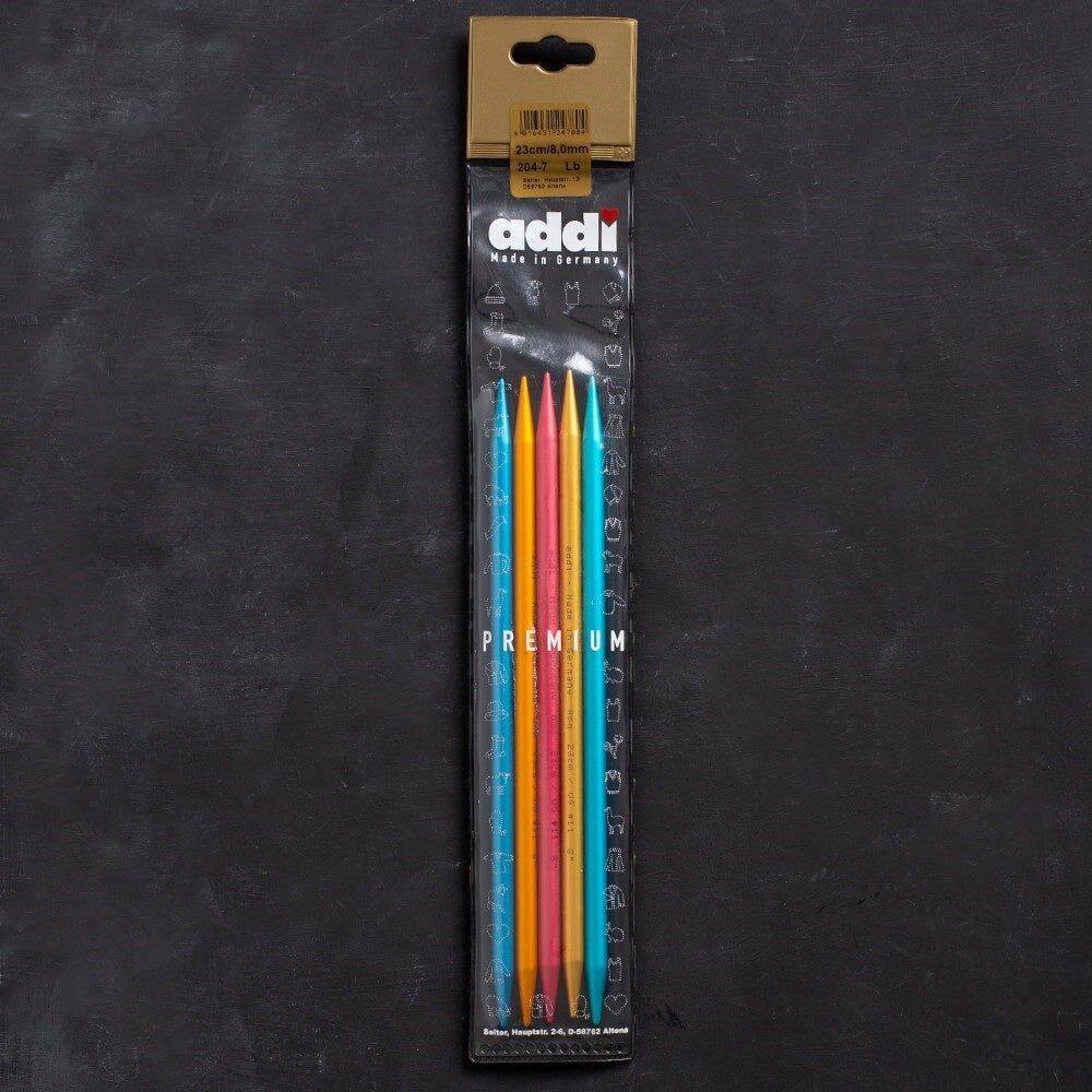 Addi Colibri 8mm 23cm Renkli Çorap Şişi - 204-7