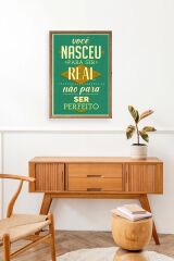 Motto Ahşap Çerçeveli Tablo 23 x 30