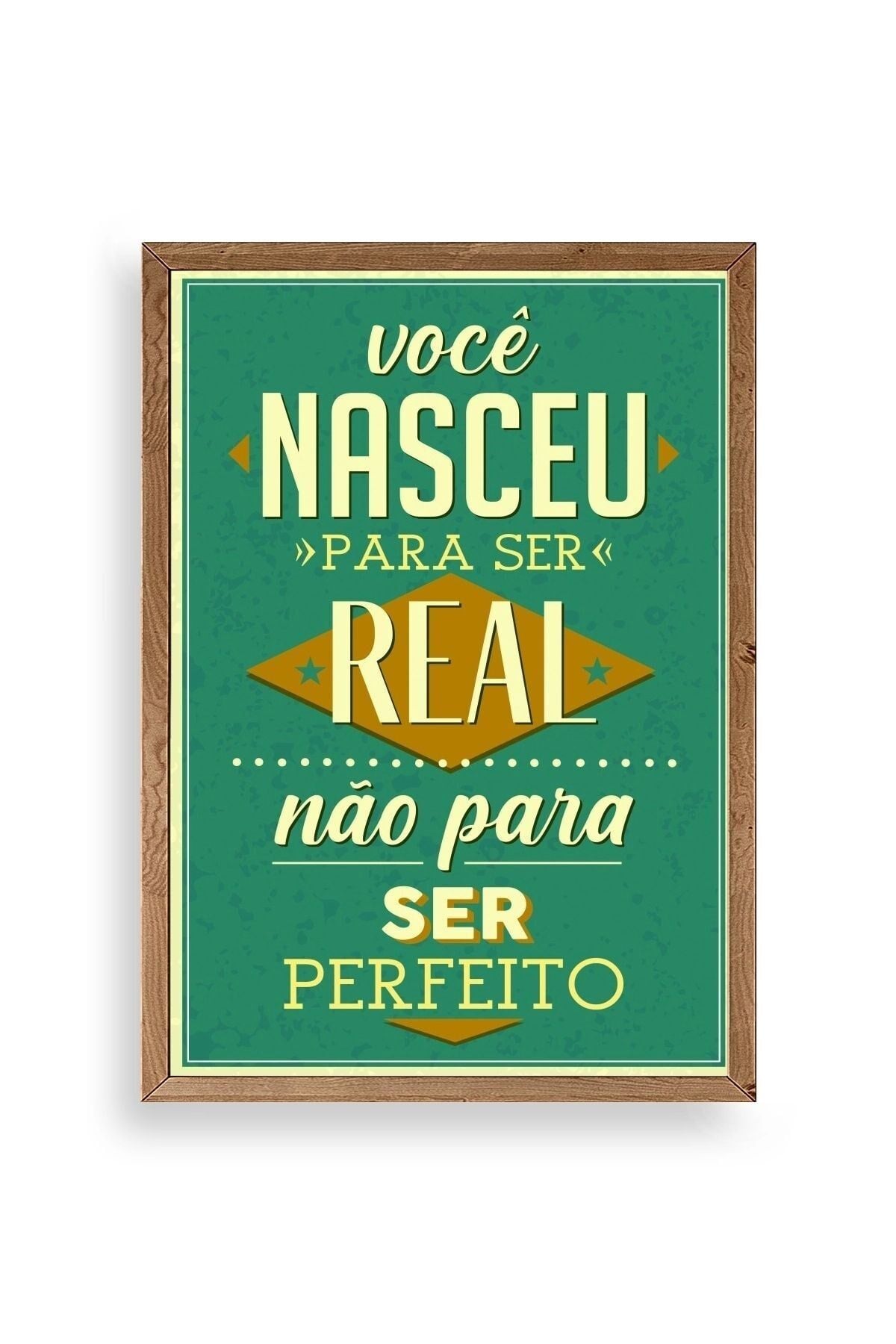 Motto Ahşap Çerçeveli Tablo 17 x 23