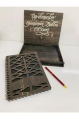 Öğretmenler Gününe Özel Tasarımlı Ahşap Defter Ve Kalem Kutusu Seti