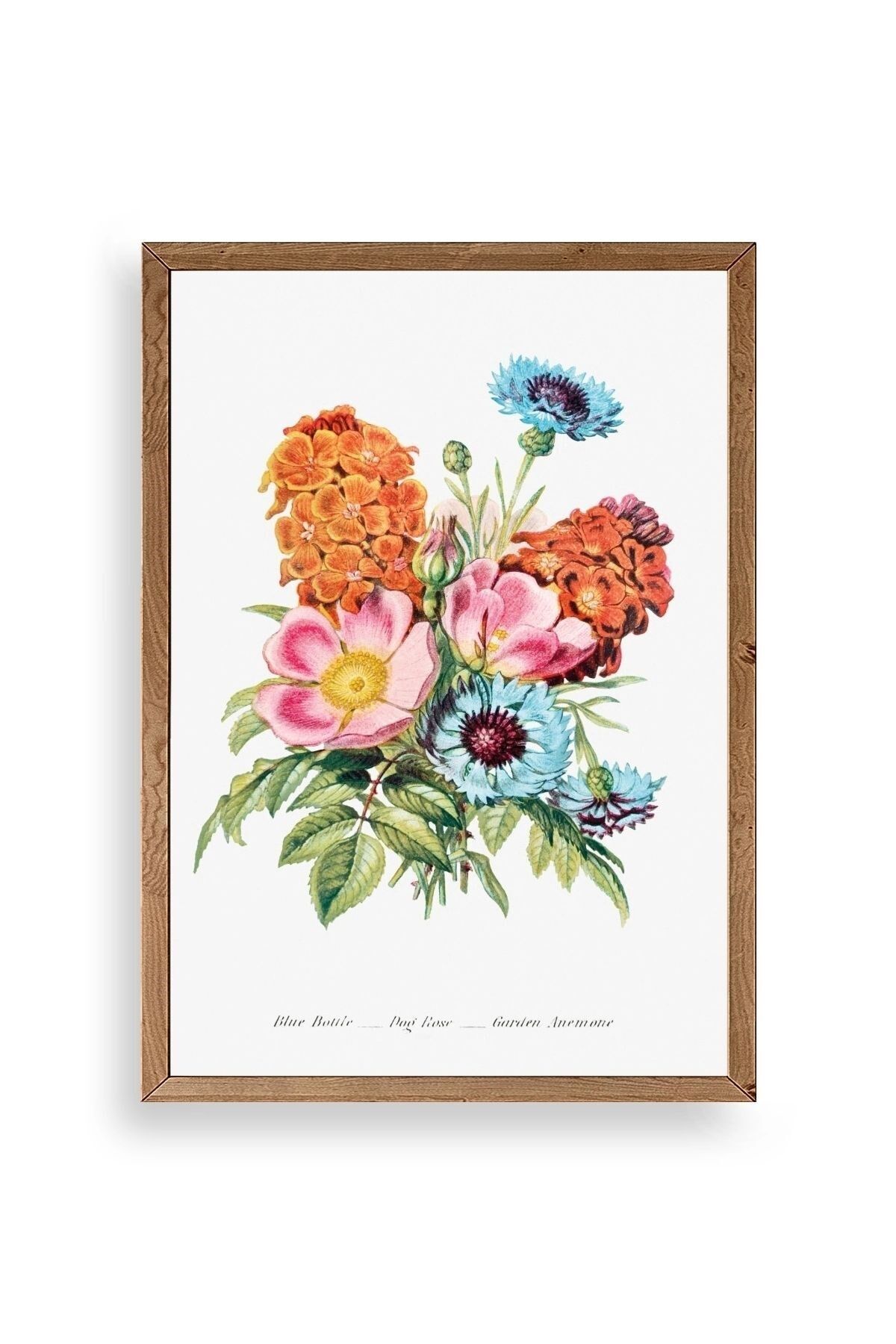 Bahar Çiçekleri Ahşap Çerçeveli Tablo 23 x 30