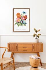 Bahar Çiçekleri Ahşap Çerçeveli Tablo 30 x 42