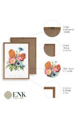 Bahar Çiçekleri Ahşap Çerçeveli Tablo 30 x 42