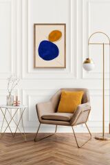 Soyut Ahşap Çerçeveli Tablo 50 x 70