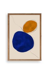 Soyut Ahşap Çerçeveli Tablo 30 x 42