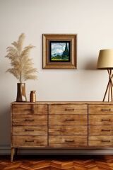 Van Gogh Çerçeveli Taş Tablo 20 cm