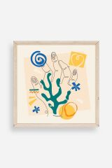 Deniz Ahşap Çerçeveli Tablo 42 x 42