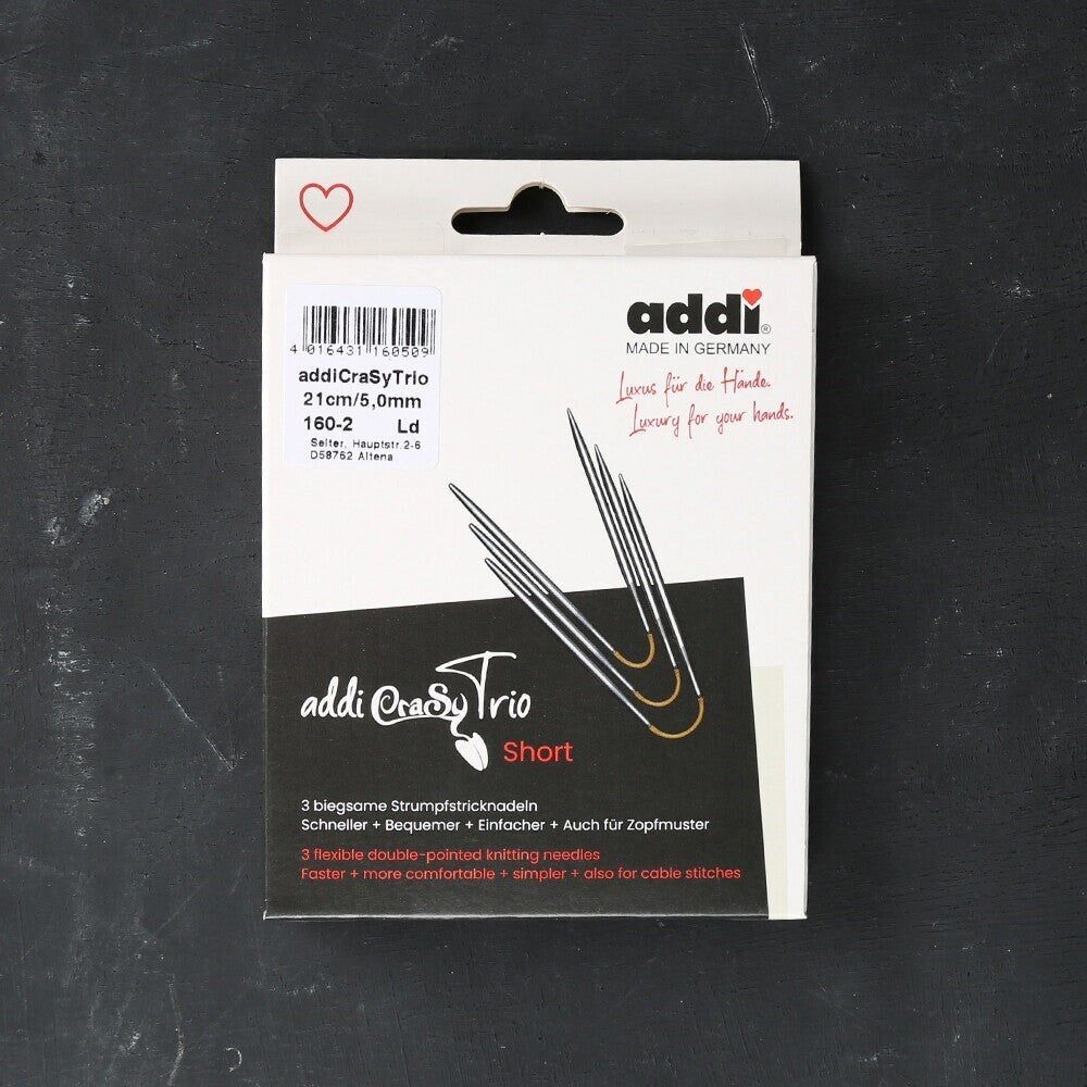 Addi CrasyTrio 3 lü 5 Mm 21 Cm Misinalı Çorap Şişi