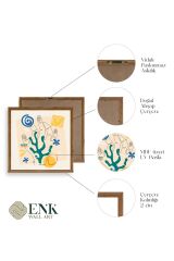 Deniz Ahşap Çerçeveli Tablo 23 x 23