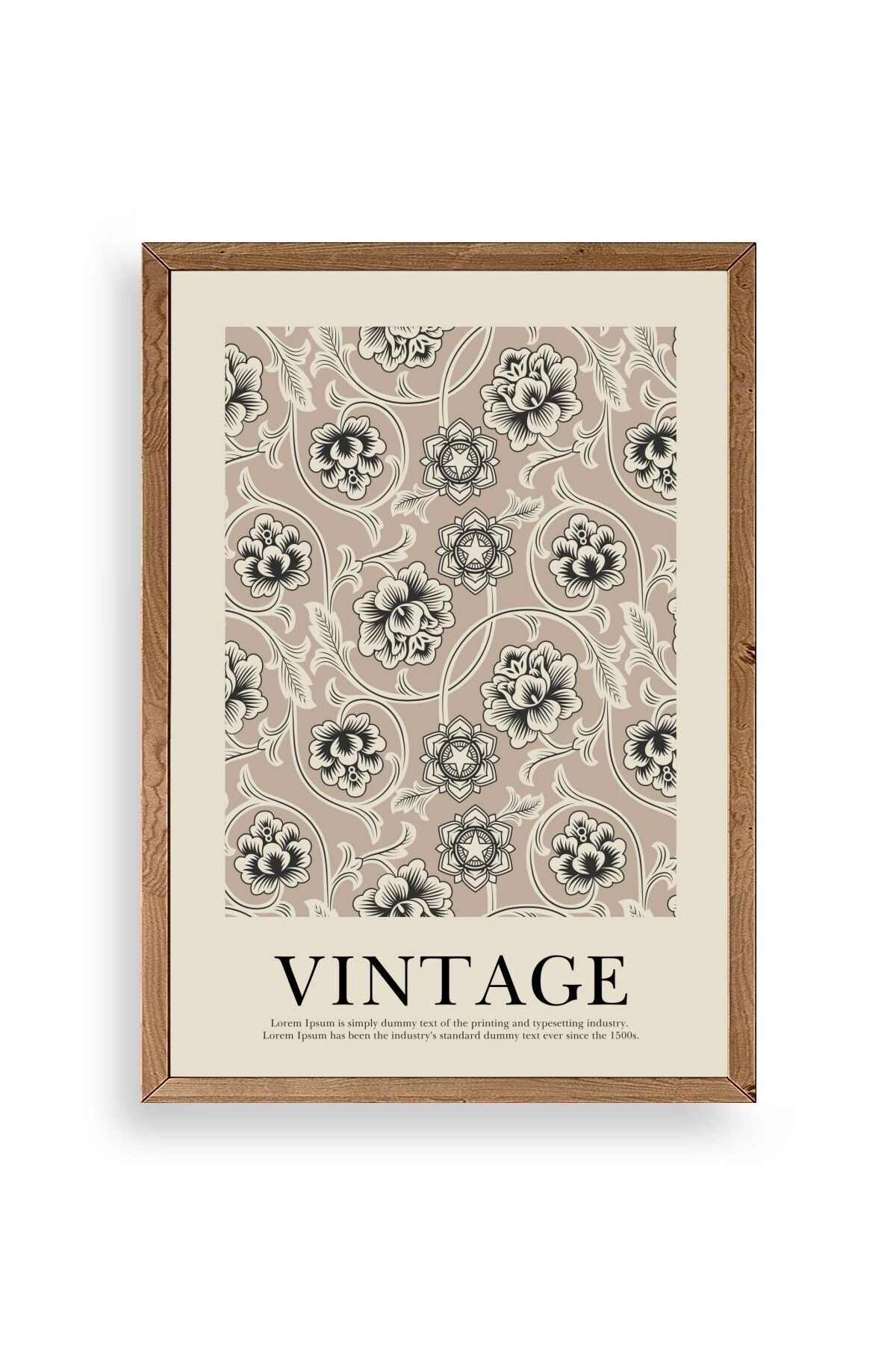 Vintage Ahşap Çerçeveli Tablo 23 x 30