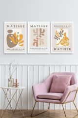 Matisse Üçlü Ahşap Çerçeveli Tablo 50 x 70