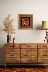 Kaplan Çerçeveli Taş Tablo 20 cm