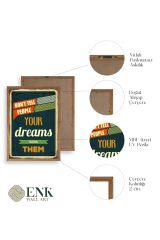 Motto Ahşap Çerçeveli Tablo 23 x 30