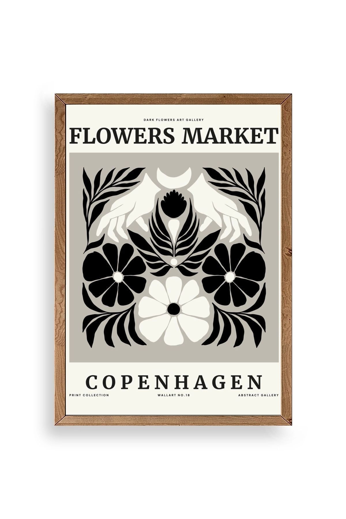 Çiçek Ahşap Çerçeveli Tablo 17 x 23