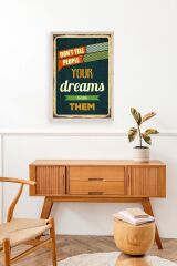 Motto Ahşap Çerçeveli Tablo 30 x 42