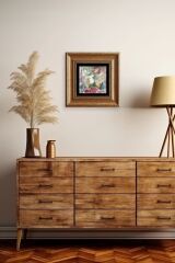 Kadın Çerçeveli Taş Tablo 20 cm