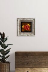 Nar Çerçeveli Taş Tablo 20 cm