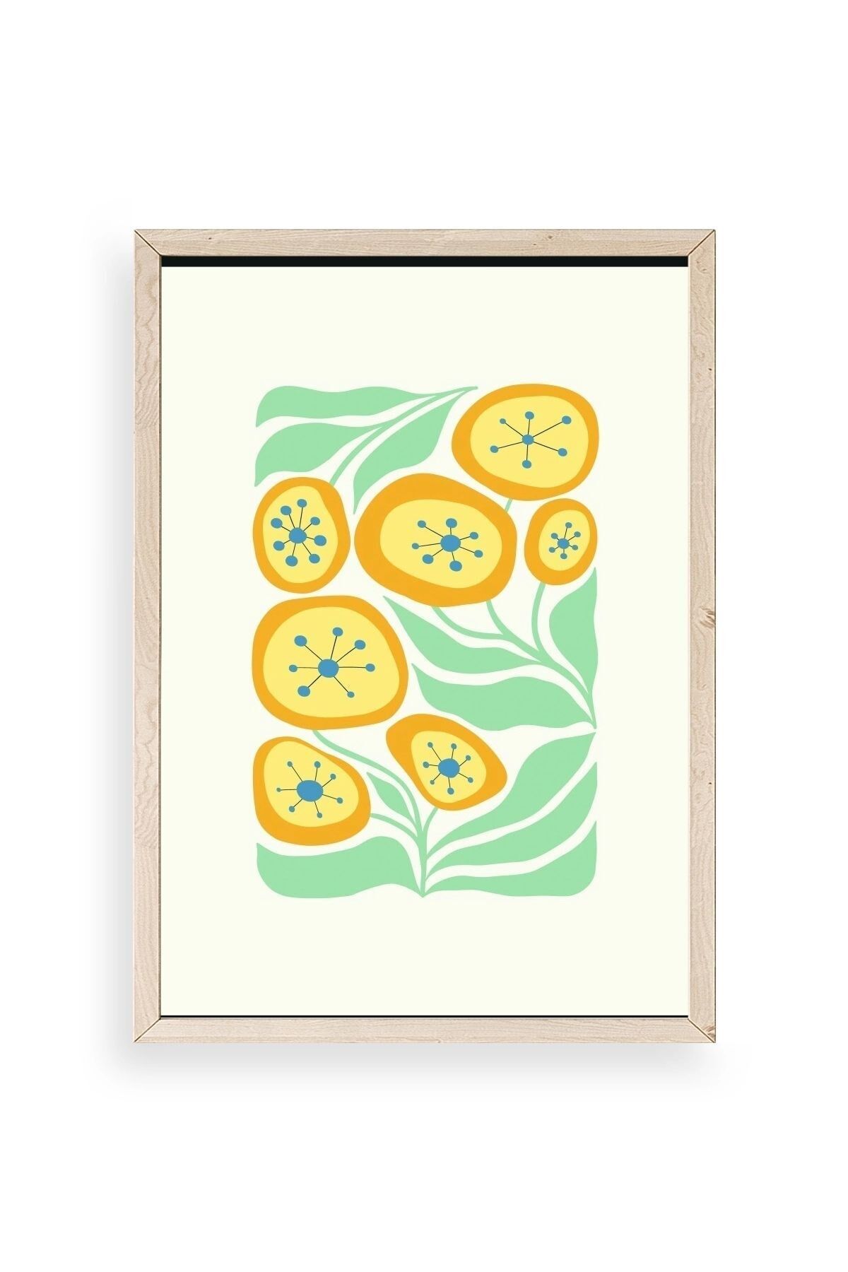 Çiçek Ahşap Çerçeveli Tablo 50 x 70