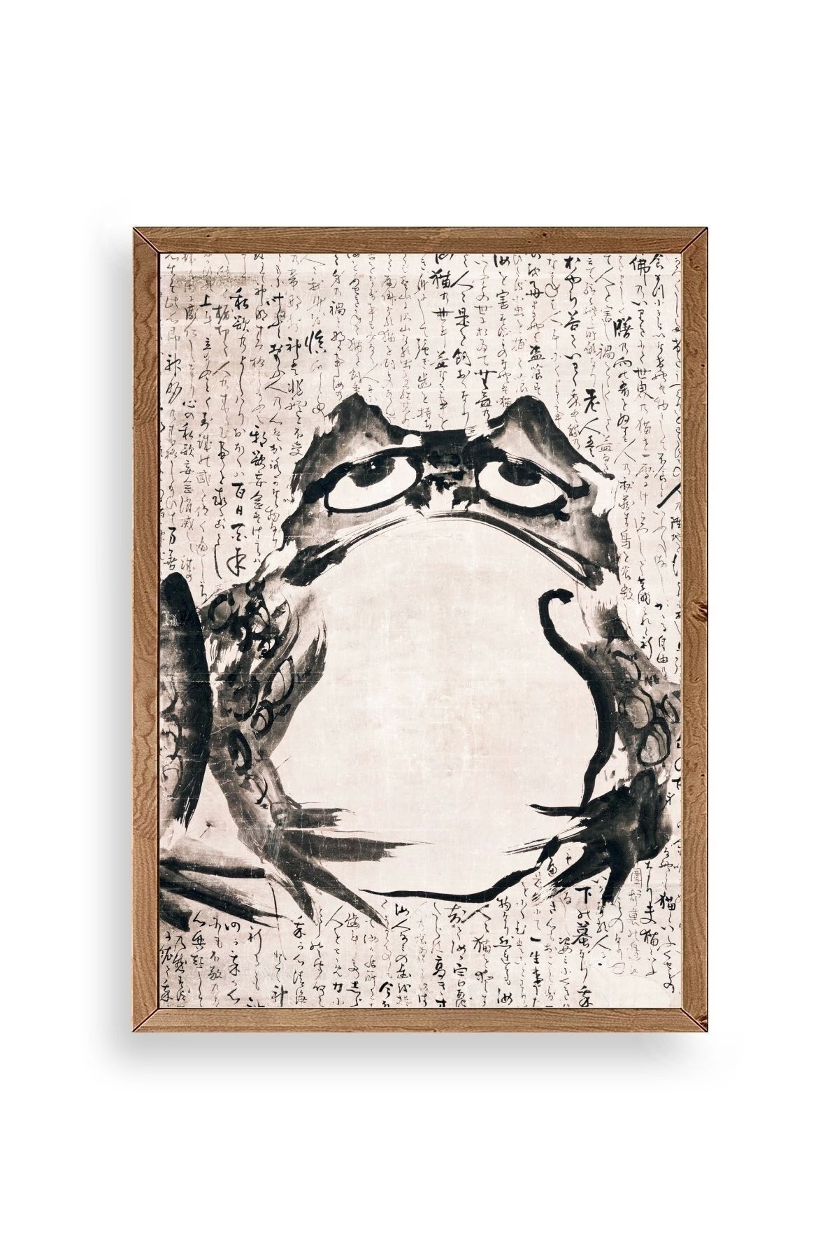 Kurbağa Ahşap Çerçeveli Tablo 17 x 23