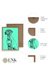 Köpek Ahşap Çerçeveli Tablo 50 x 70
