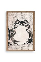 Kurbağa Ahşap Çerçeveli Tablo 50 x 70